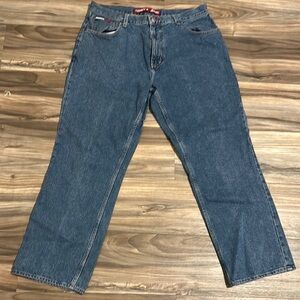 Vintage Big Flag Tommy Hilfiger Jeans Mens 36x30 Blue Denim USA 90s Y2K